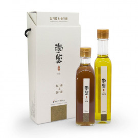 [Lee Woong Foods] 100% Korean sesame oil and raw perilla oil Gift Set 2, (300ml sesame oil, 250ml raw perilla oil) _ Made in Korea