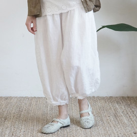 [Natural Garden] MADE N Pumpkin Lace Linen Pants_High-quality material, self-made, natural linen material_ Made in KOREA