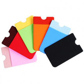 [WOOSUNG] Stretchy Lycra fabric Cell Phone Wallet, Stick on Wallet (for Credit Card, Business Card & Id)