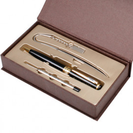 [WOOSUNG] Gift Set_ Metal Bookmark + Premium Angel Metal Pen (Gold) + Refill