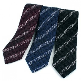 [MAESIO] KSK2615 Wool Silk Striped Necktie 8cm 3Color _ Men's Ties Formal Business, Ties for Men, Prom Wedding Party, All Made in Korea