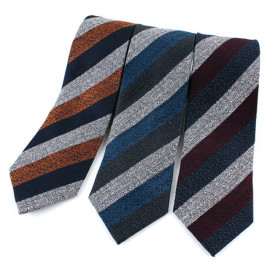 [MAESIO] KSK2616 Wool Silk Striped Necktie 8cm 3Color _ Men's Ties Formal Business, Ties for Men, Prom Wedding Party, All Made in Korea