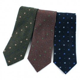 [MAESIO] KSK2619 Wool Silk Allover Necktie 8cm 3Color _ Men's Ties Formal Business, Ties for Men, Prom Wedding Party, All Made in Korea