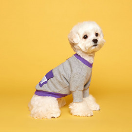 [FLOT] Anorak Sweatshirt, gray purple, Dog Clothes _ Dog Shirts, Pet T-Shirts _ Made in KOREA