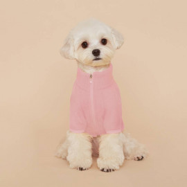 [FLOT] fleece zip up, dog clothe,s Pink _ Dog Shirts, Pet T-Shirts _ Made in KOREA