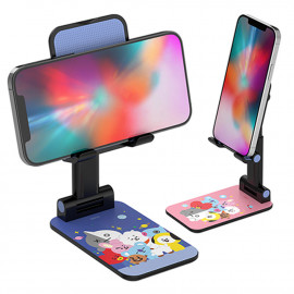 [S2B] BT21 Foldable Stand   _ Phone Stand for Desk, Foldable Stand Compatible with For Android Phone, Samsung Galaxy, iPhone, Tablet, E-book reader