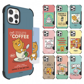 [S2B]Kakao Friends Cafe Bulletproof Combo Card Case For iPhone _ Card Storage Slim Card Case, Dual Structure To Protect Domestic Product ,Made in Korea