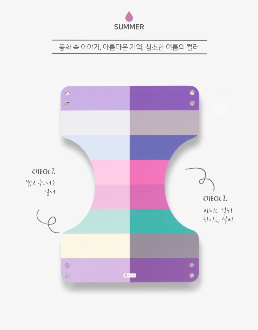 Seasonal Color swatch Palette Guide Card