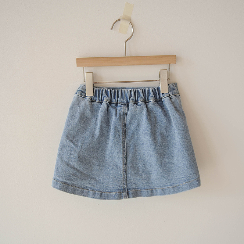 Spring Fall Pretty Girls Casual Denim Skirt-leggings Children Lovely Skinny  Trousers Teens Solid Leggings Kid